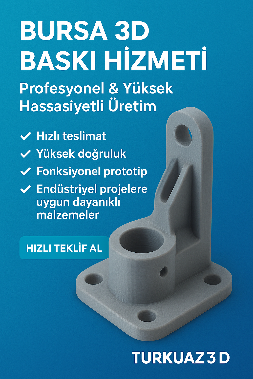 Bursa 3D Baskı Hizmeti &ndash; Turkuaz 3D